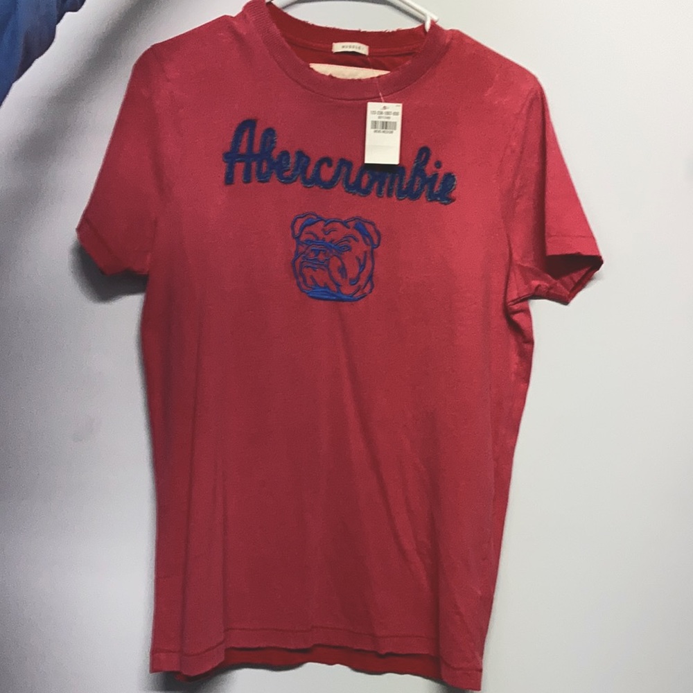 Abercrombie graphic muscle tee - M, red